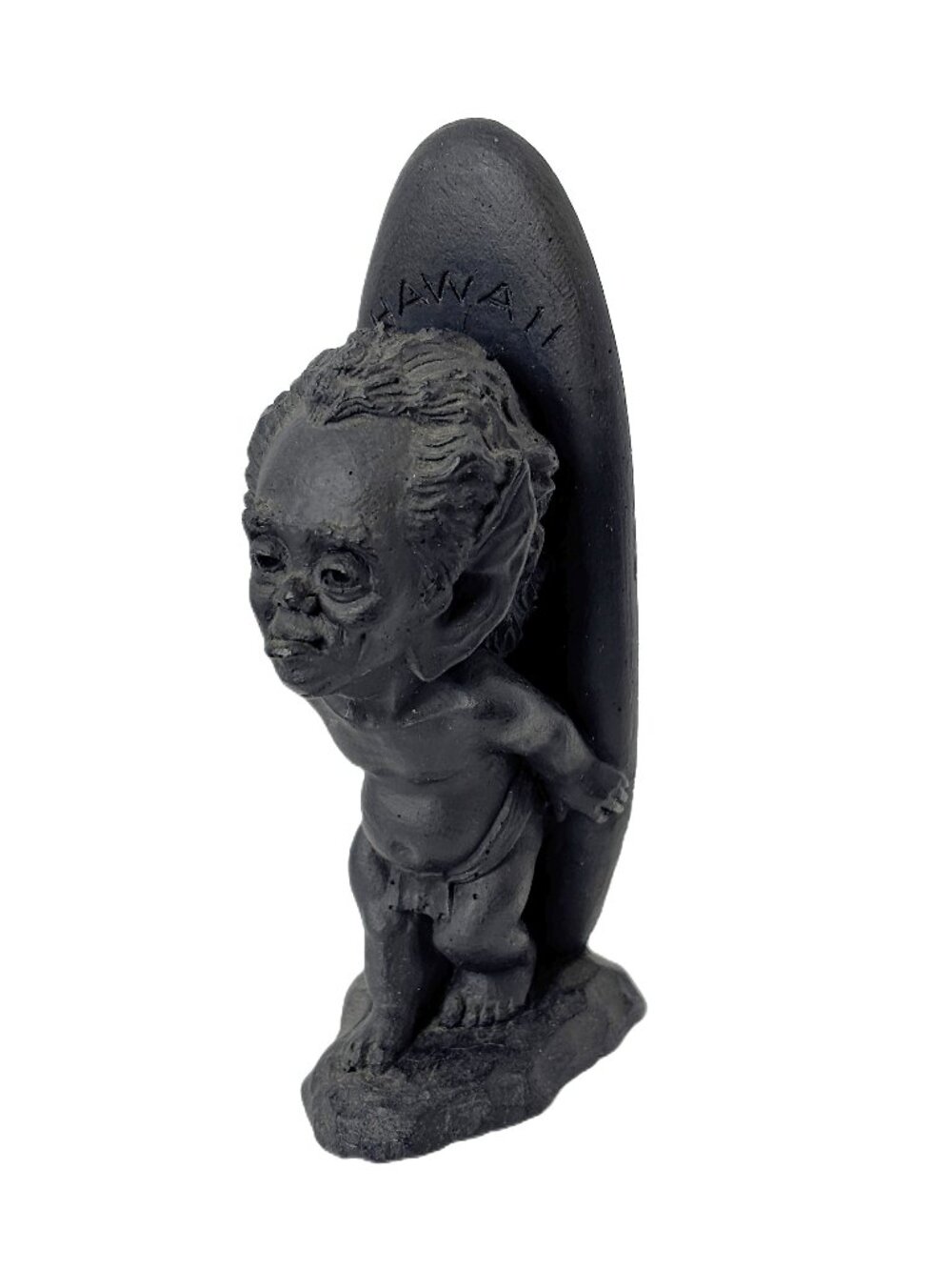 Vtg 1963 CoCo Joe Hawaiian Sad Surfer Menehune Lava Rock Figurine